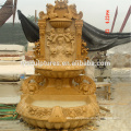Best selling large stone ledge fountain marble outdoor or indoor relief figure statues waterfall wall fountains